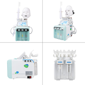 8 in 1 H2 02 Water Dermabrasion Facial Care Small Bubble Hydra Beauty Facial Machine with Led Mask