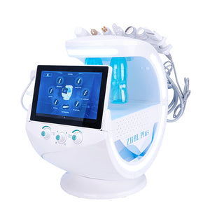 Skin Care 7 in 1 Intelligent Ice Blue RF Oxygen Jet Water Peeling Skin Analyzer Machine