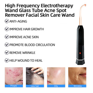 Portable Handheld 6 in 1 Skin Tightening Wrinkles Remover Therapy Puffy Eyes Care High Frequency Facial wand