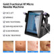 Black RF Microneedle Equipment Gold Radio Fractional Facial Microneedling RF Lifting Machine