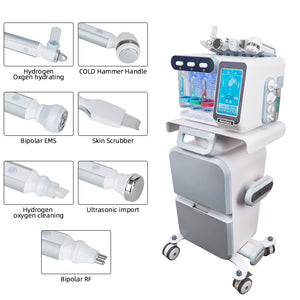 6 in 1 Beauty Equipment Hydra Dermabrasion Oxygen Jet Peel Machine H2O2 Oxygen Facial Machine