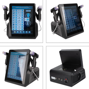 Black RF Microneedle Equipment Gold Radio Fractional Facial Microneedling RF Lifting Machine