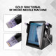 Black RF Microneedle Equipment Gold Radio Fractional Facial Microneedling RF Lifting Machine