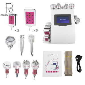 Salon Beauty 9 In 1 Cavitation Rf Slimming Vacuum Lipo Cellulite Burning