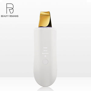 Waterproof Ultrasonic Skin Scrubber Gold Hot Sale Ultrasound Ion Nutrition Skin Scrubber