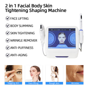 Spu Use Skin Tighten Portable 2 in 1 Hifu Face Lift Machine and private HIFU machine