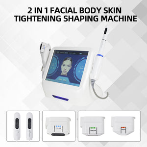 Spu Use Skin Tighten Portable 2 in 1 Hifu Face Lift Machine and private HIFU machine