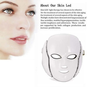 PDT Photon Light Facial Skin Beauty Therapy 7 Colors LED Face Mask